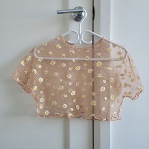 Sheer Floral Top